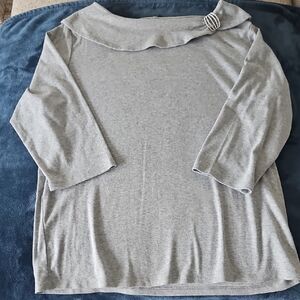 Woman's Rafaella Grey Sweater